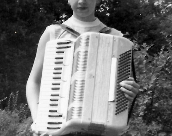 Florence with her accordian